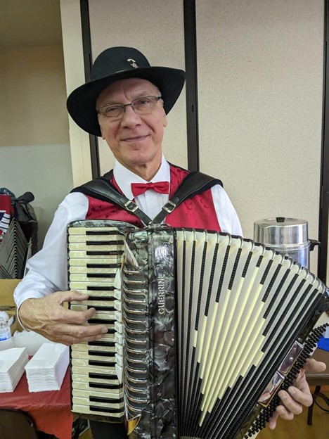 Ron on accordion
